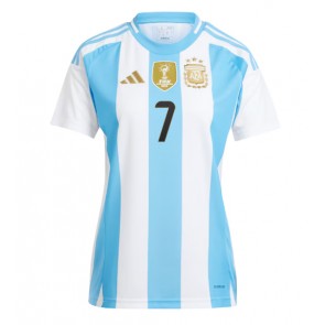 Billiga Argentina Rodrigo De Paul #7 Hemmatröja Dam Copa America 2024 Kortärmad